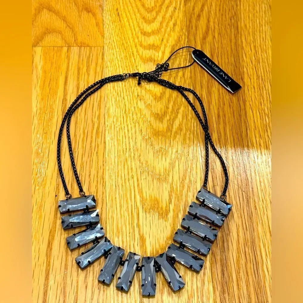 Lane Bryant statement necklace black